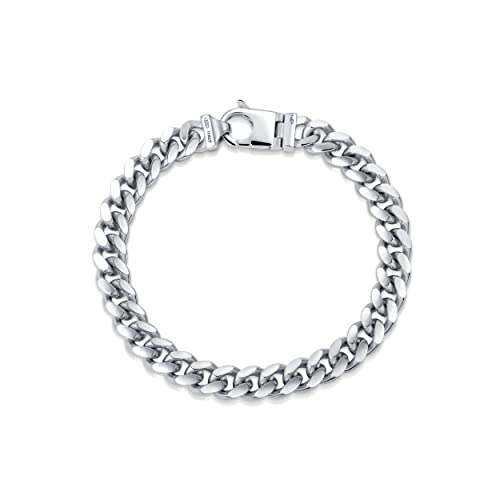 Amberta Männer Kubanisches Armband aus 925 Sterling Silber: Miami Herren Armkette von Amberta