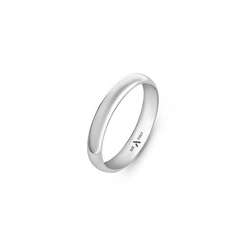 Amberta Massiv Italienische 14K 585er Gold Eheringe für Damen und Herren | Echte 585 Gold Trauringe für Sie und Ihn | Polierte Premium Gelbgold & Weißgold Ringe: 3.5 mm Weissgold Ring Größe57,6 Amberta Massiv Italienische 14K 585er Gold Eheringe für Damen und Herren | Echte 585 Gold Trauringe für Sie und Ihn | Polierte Premium Gelbgold & Weißgold Ringe: 3.5 mm Weissgold Ring Größe57,6 von Amberta