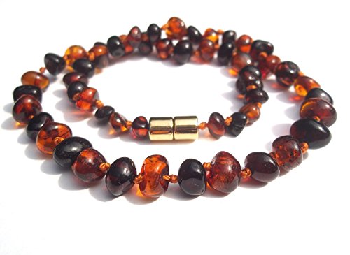 Amberta Natur Bernstein Kette Halskette ECHTE BALTISCHE Bernstein(35cm) von Amberta