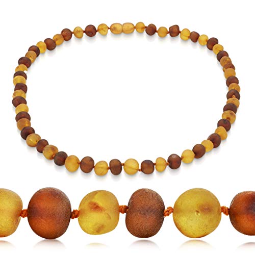Amberta Natur Bernstein Kette Halskette ECHTE BALTISCHE Bernstein (50 cm) von Amberta