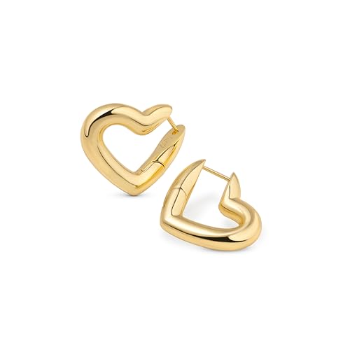Amberta Trenige Klobige Herz Creolen Für Damen | Modische Herz Ohrringe, Huggie Love Freundschaftsgeschenk: 14k Vergoldete 25 Mm Statement-creolen Amberta Trenige Klobige Herz Creolen Für Damen | Modische Herz Ohrringe, Huggie Love Freundschaftsgeschenk: 14k Vergoldete 25 Mm Statement-creolen von Amberta