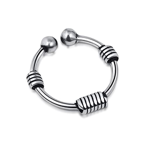 Amberta Unisex Bali Manschetten Ohrring aus 925 Sterling Silber: 3 Draht Muster von Amberta