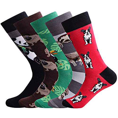 Ambielly Herren Lustig Socken Bunt Baumwolle Neuheit Crew Socken Männer Gemustert Funky Mode Beiläufig Kleid Socken (LB00007B) von Ambielly