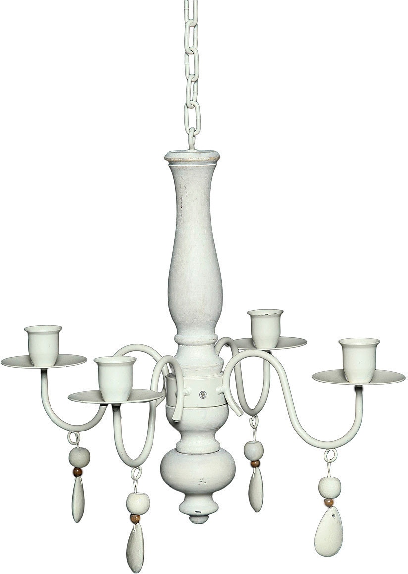 Ambiente Haus Kerzenständer "Romance Holz/Eisen 4er-Kronleuchter 60cm" von Ambiente Haus