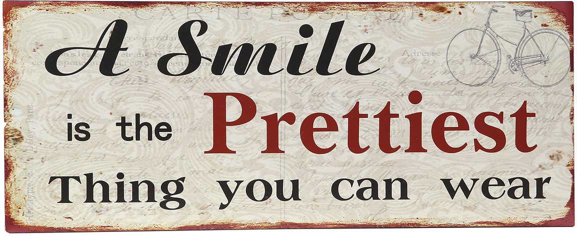 Ambiente Haus Metallbild "Smile Bild 50cm" 1 Stk. tlg. von Ambiente Haus