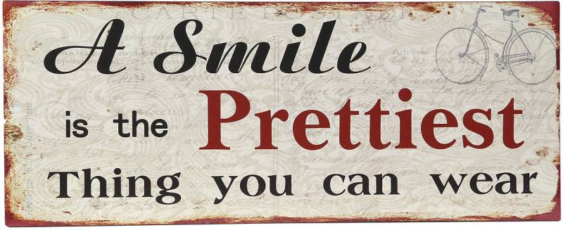 Ambiente Haus Metallbild "Smile Bild 50cm" 1 Stk. tlg. von Ambiente Haus