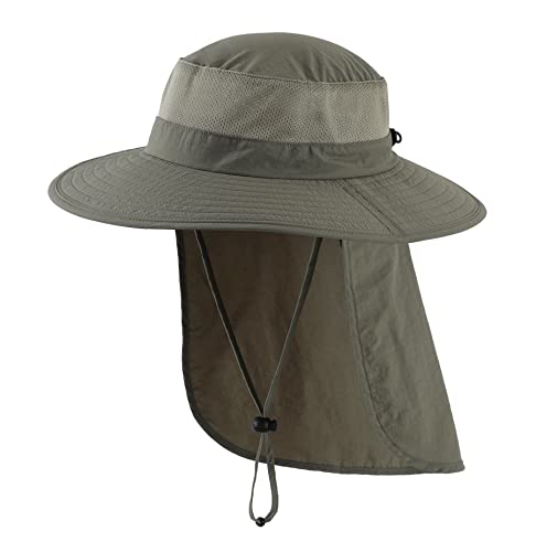 Home Prefer Sonnenhut mit breiter Krempe und breiter Krempe für den Außenbereich, LSF 50+, Pea Green, Einheitsgröße von Ambientehome