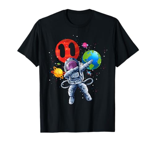 Lustiger 11 Jahre alt 11. Geburtstag Dabbing Astronaut Jungen Kinder T-Shirt von Ambition 11 Years Old 11th Birthday Astronaut Boy