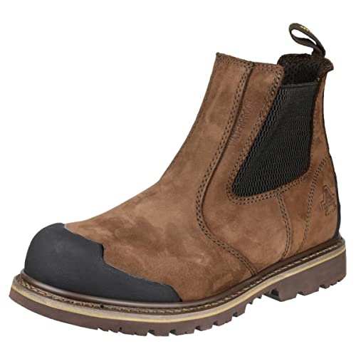 Amblers Safety Herren FS225 Sicherheitsschuhe Wasserdicht Chelsea Boots Stiefel Braun 41 von Amblers Safety