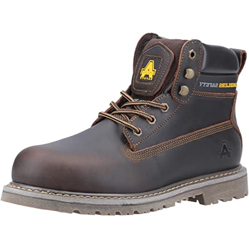 Amblers FS164 Goodyear Unisex Schnürschuhe Sicherheitsstiefel Arbeitsschuhe Braun EUR 42 von Amblers Safety