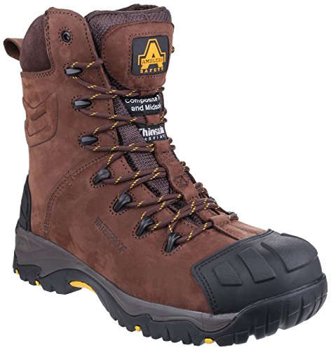 Amblers Safety Herren AS995 Pillar Leder Sicherheitsschuhe Wasserdicht Stiefel Braun 47 von Amblers Safety