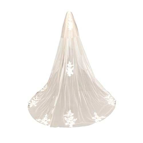 Ambre Adèle Spitze verschönert Brautschleier lang 270 * 250cm Weiß von Ambre Adèle