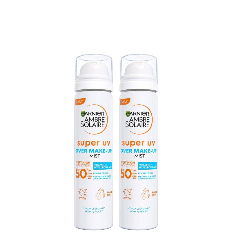 Garnier Ambre Solaire Over Makeup Super UV Protection Mist SPF50+ 75ml Duo Garnier Ambre Solaire Over Makeup Super UV Protection Mist SPF50+ 75ml Duo von Ambre Solaire