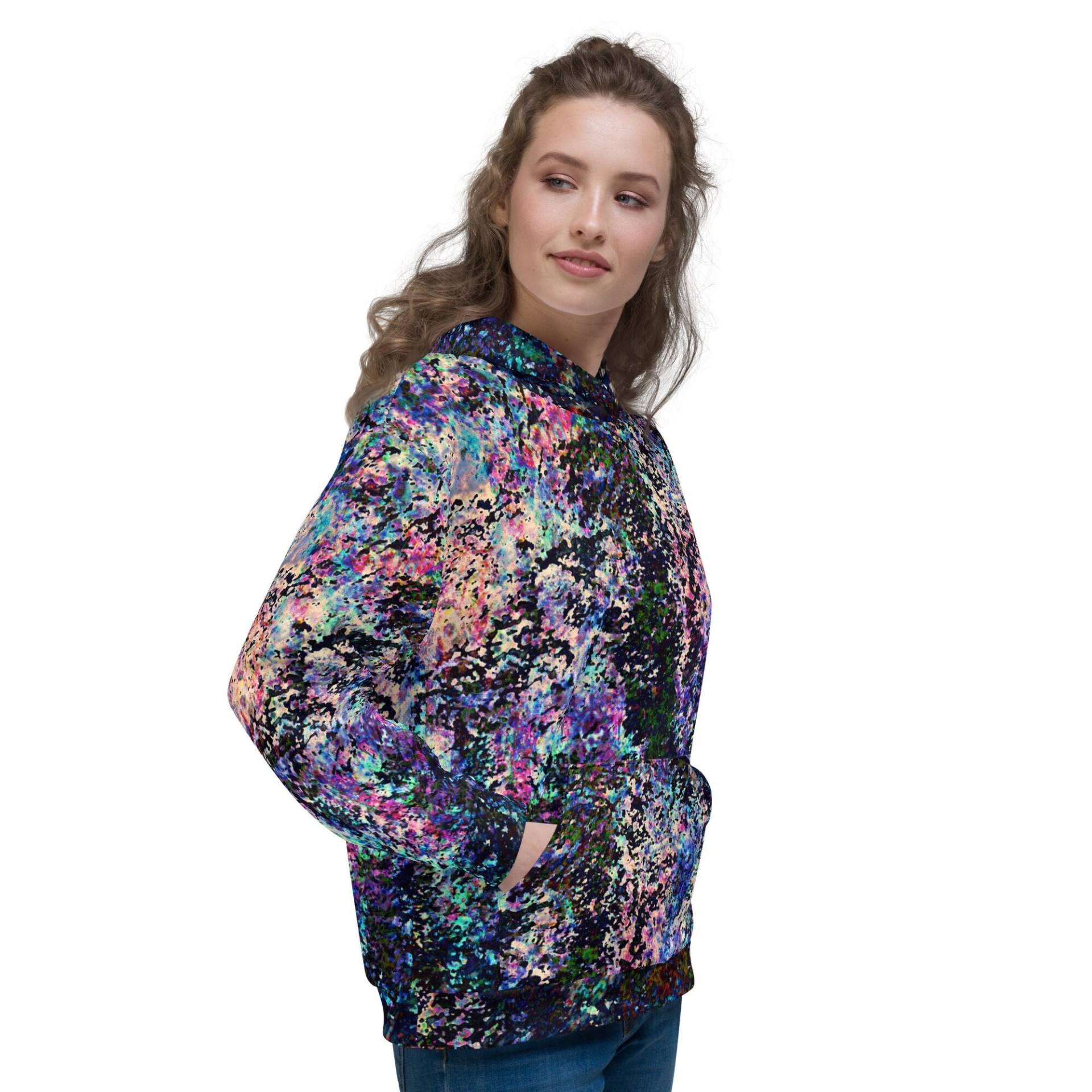 Farbenfroher Unisex Hoodie. All-Over-Print Streetwear - Doubts & Conviction Farbenfroher Unisex Hoodie. All-Over-Print Streetwear - Doubts & Conviction von AmbrosiaBoris