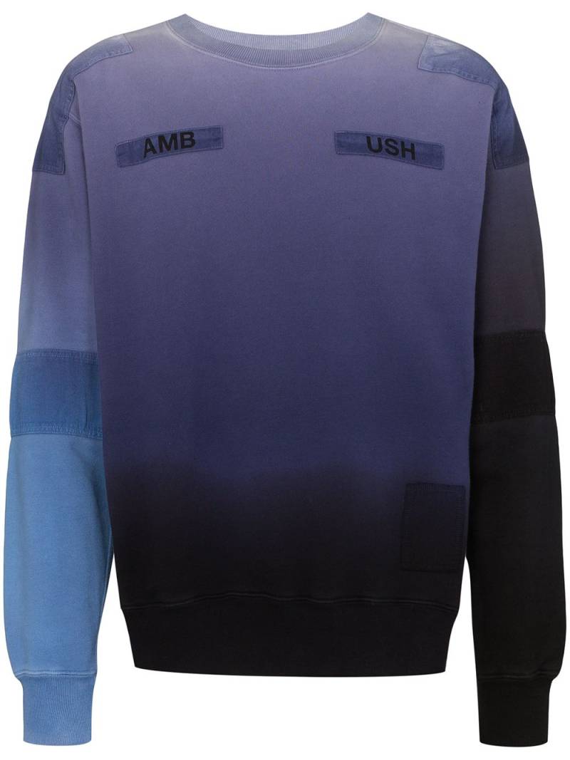 AMBUSH Sweatshirt mit Batikmuster - Blau von AMBUSH