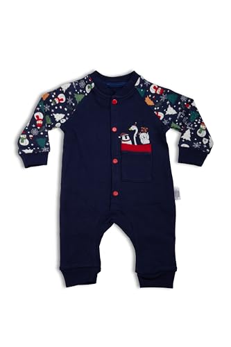 Amdrabola Weihnachts Baby Set, Unisex, Frohe Weihnachten, Langarm, Bodys Outfit, Strampler Pyjama 105, Snapsuit 105 3-6 Monate von Amdrabola