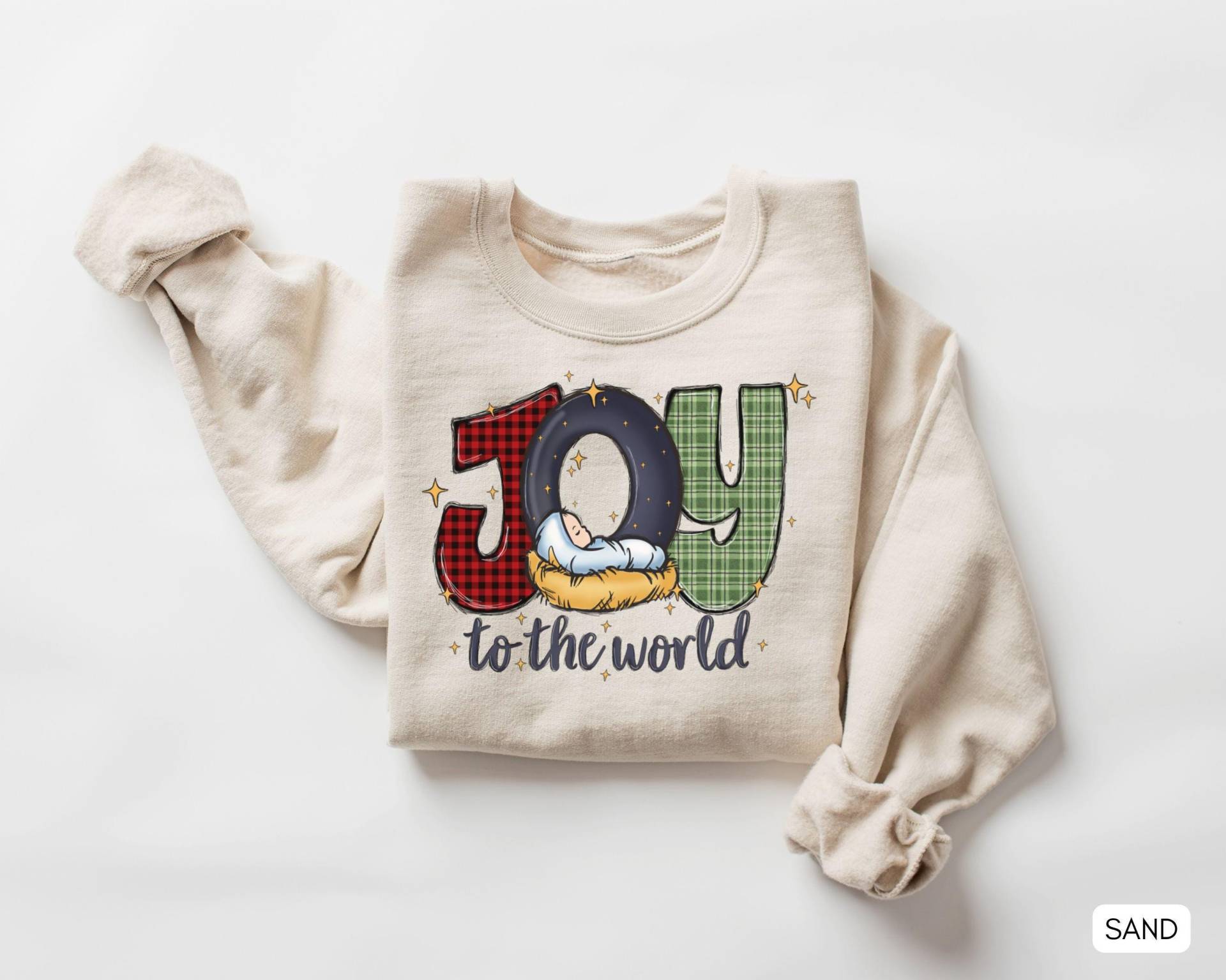 Christlicher Jesus-Sweatshirt, Weihnachtsbibel-Vers-Sweatshirt, Trendiges Glaubensbekleidungsgeschenk, Jesus Liebt Dich, Freude Dem Christlichen von AmeCollectiveStudio