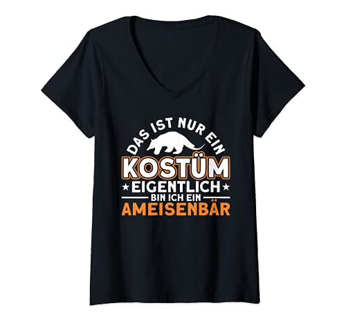 Damen Lustiger Ameisenbär Nur Ein Kostüm Ameisenbär T-Shirt mit V-Ausschnitt Damen Lustiger Ameisenbär Nur Ein Kostüm Ameisenbär T-Shirt mit V-Ausschnitt von Ameisenbär & Lustiger Ameisenbär Geschenk