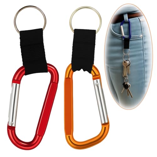Ameisenkeks® Karabiner Schlüsselanhänger mit Schlüsselring – 1 Stück, Farbe zufällig, ca. 13 x 4 cm – ideal für Gürtel & Outdoor von Ameisenkeks