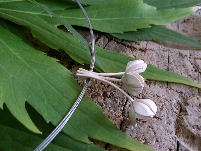 Filigraner Halsschmuck «Muscari» - Anhänger Mit Collierreif, Silber, Handarbeit, Schmuckmanufaktur Amelang&lietz von AmelangLietz