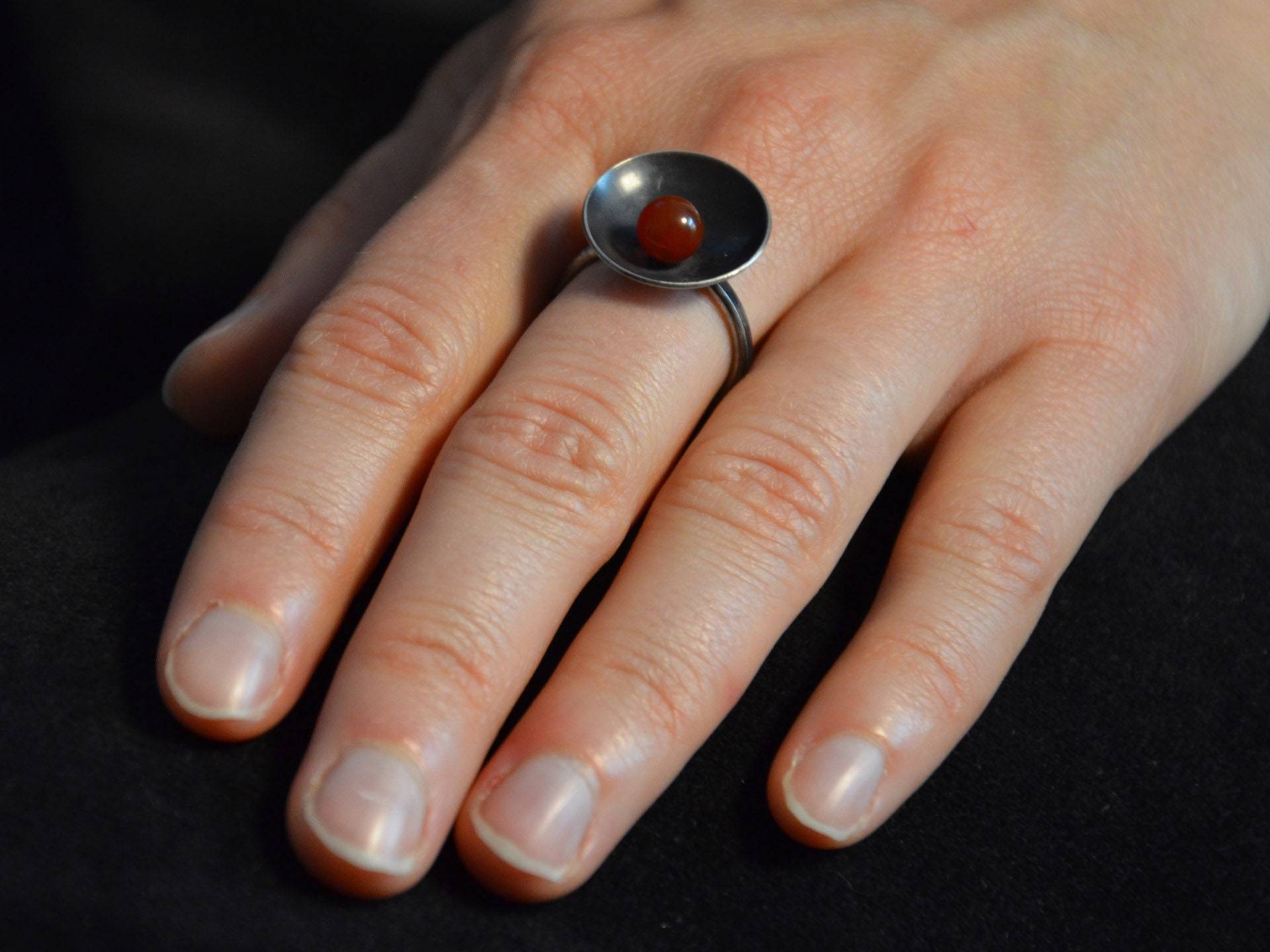 Ring «Kalaha» - Silber Mit Stein. Karneol, Handarbeit, Schmuckmanufaktur Amelang&lietz Ring «Kalaha» - Silber Mit Stein. Karneol, Handarbeit, Schmuckmanufaktur Amelang&lietz von AmelangLietz