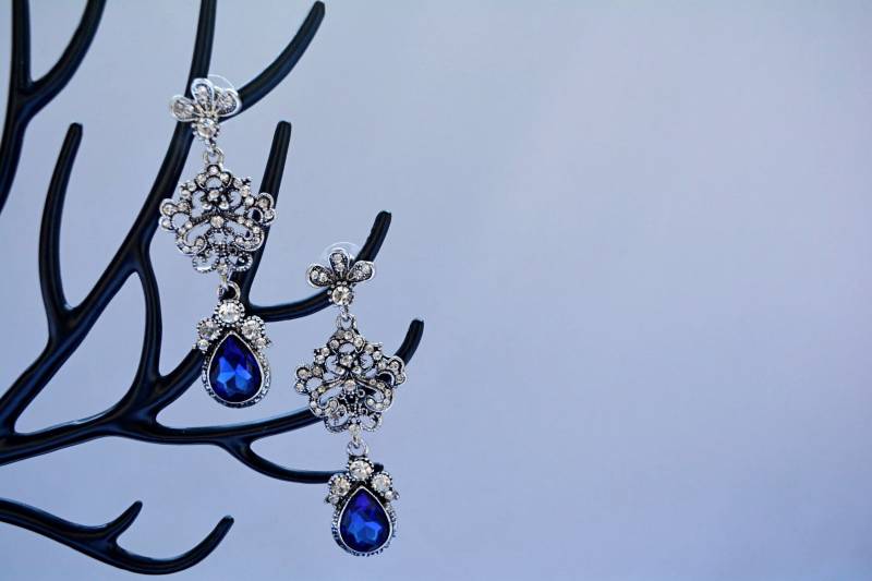 Blaue Kristall Ohrringe Set Marine Kristall, Schmuck Blau Brauts Brautsjungfer Geschenk Hochzeit von AmeliBridalSpeciaDay