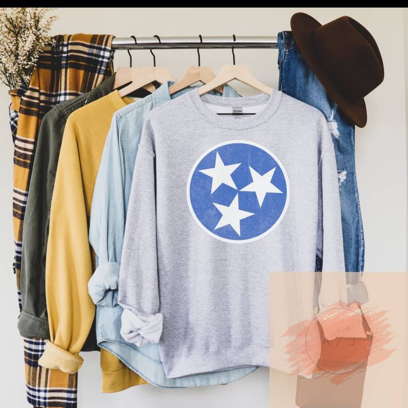 Distressed Middle Tennessee Sweatshirt Unisex Mtsu Fan Crewneck Sweat Geschenk College Student von AmeliaJamesDesign