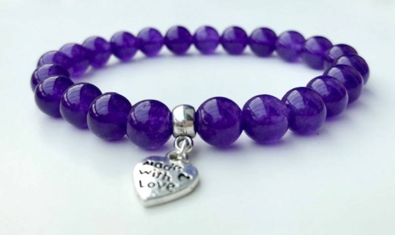 Amethyst Wassermann Frieden Kristall Heiledelstein Armband Amelie Hoffnung Kristalle Power Bead von AmelieHopeCrystals