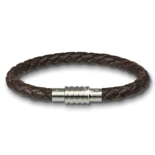 Amello Armband braun Herren Armschmuck ca. 22cm Rindsleder Edelstahl AMA474N22 Leder Armband Amello Armband braun Herren Armschmuck ca. 22cm Rindsleder Edelstahl AMA474N22 Leder Armband von Amello Megabeads