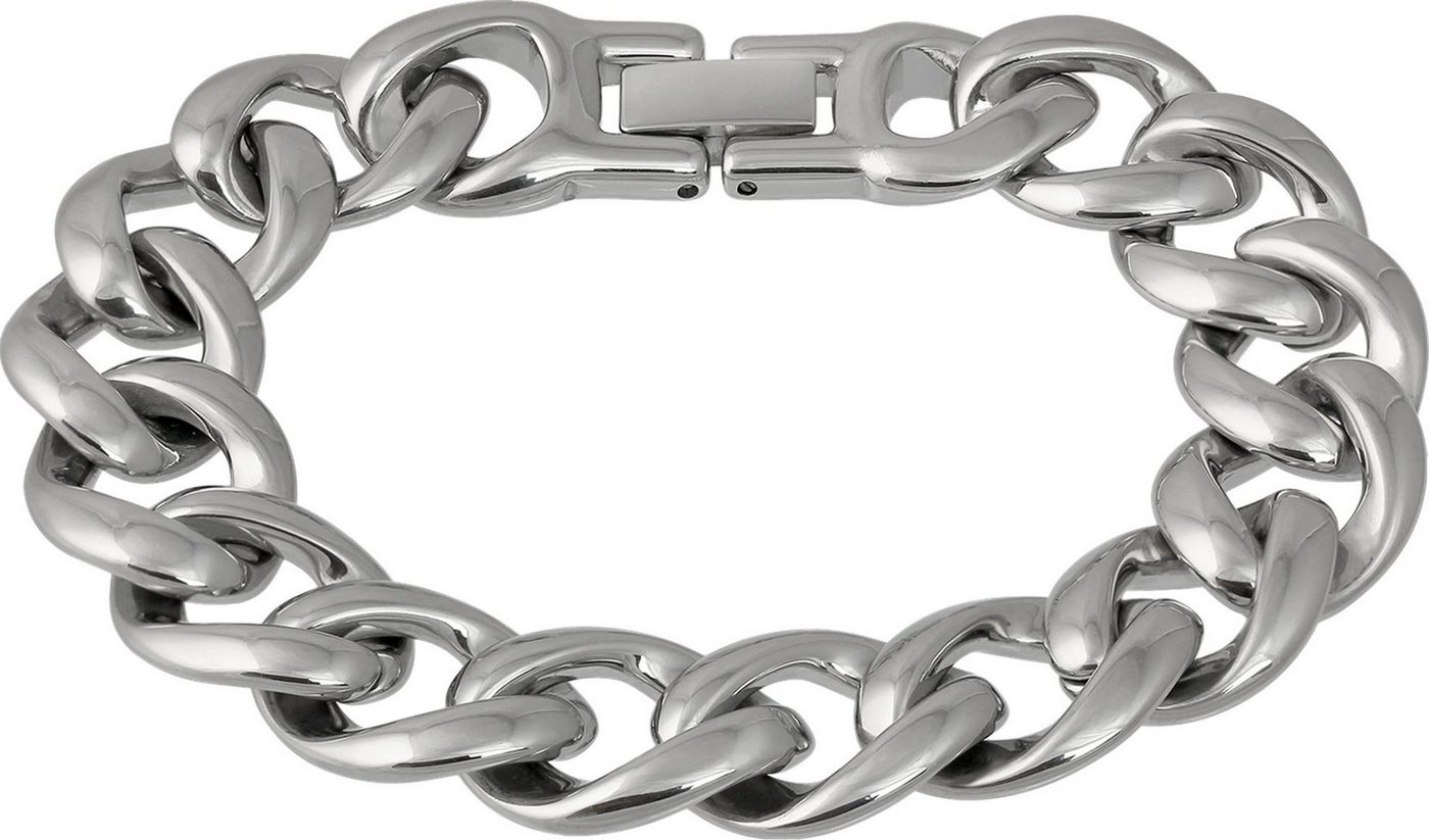 Amello Edelstahlarmband Amello Panzer Armband silber (Armband), Armbänder für Damen Edelstahl (Stainless Steel) von Amello