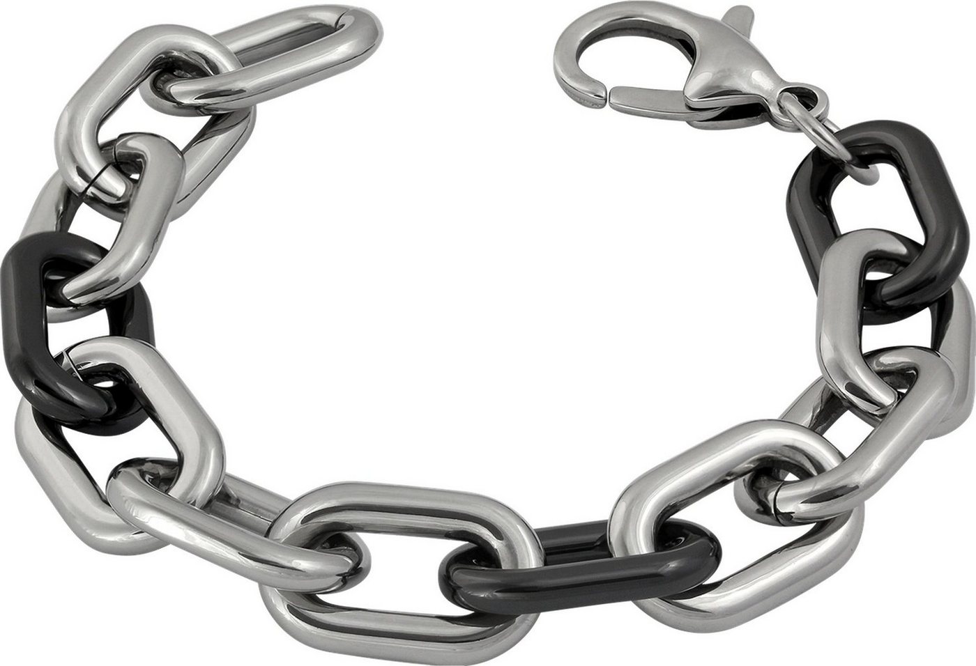 Amello Edelstahlarmband Amello Glieder Armband silber (Armband), Armbänder für Damen Edelstahl (Stainless Steel) von Amello