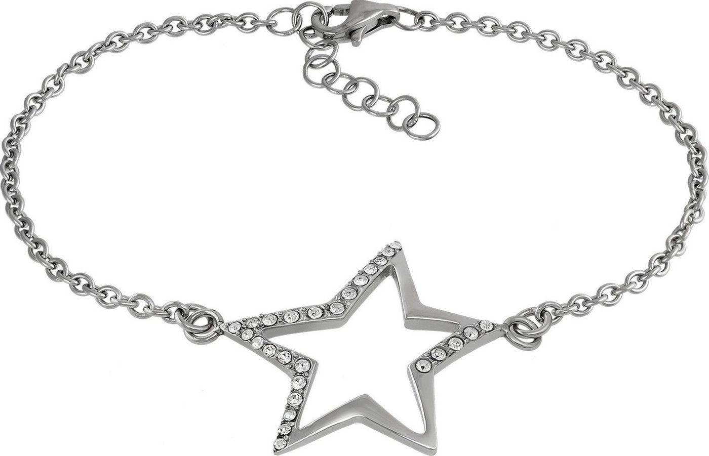 Amello Edelstahlarmband Amello Stern Armband Edelstahl (Armband), Armbänder für Damen Edelstahl (Stainless Steel) von Amello