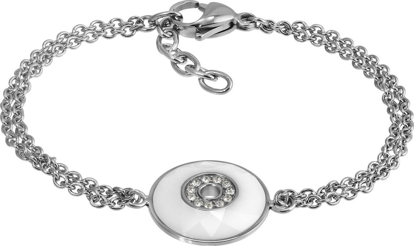 Amello Edelstahlarmband Amello Rund Armband silber weiß (Armband), Armbänder für Damen Edelstahl (Stainless Steel) von Amello