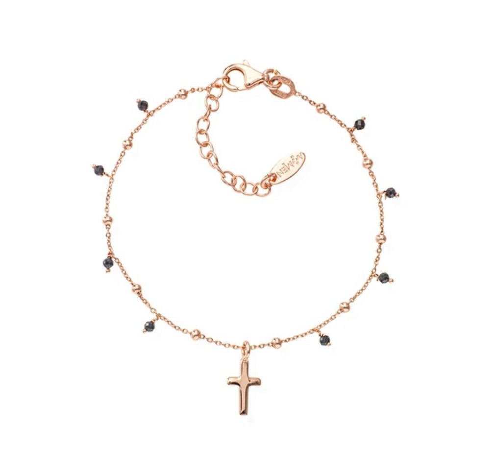 Amen Armband Pink gold-plated bracelet with a cross and zircons Candy Charm BRCRRN3 Amen Armband Pink gold-plated bracelet with a cross and zircons Candy Charm BRCRRN3 von Amen