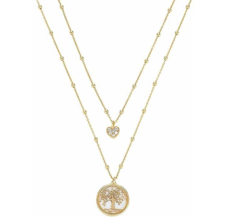 Amen Kette mit Einhänger Dezenter vergoldeter doppelter Lebensbaum CL2ALCUG1 Halskette von Amen