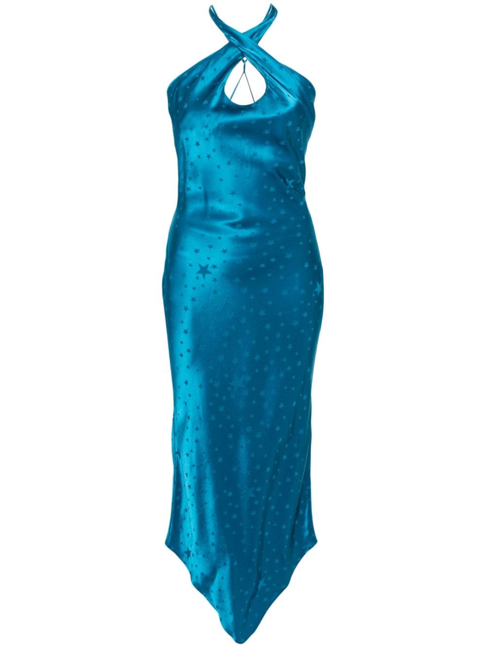 Amen Maxikleid mit Jacquardmuster - Blau von Amen