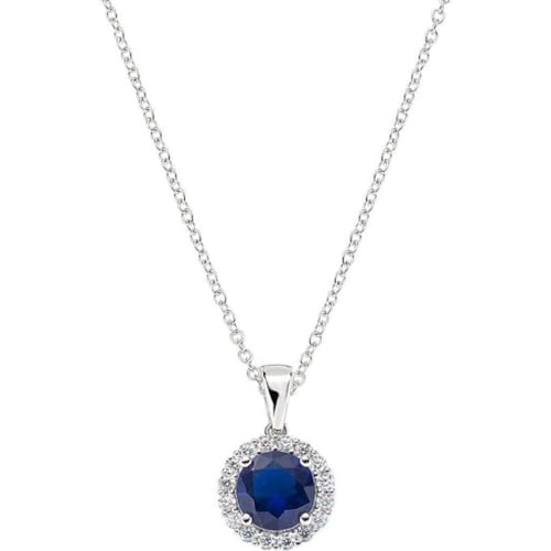 Amen Necklace with Synthetic Sapphire 925 Silver CLLUBOBBBLZ von Amen