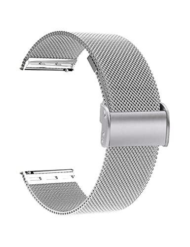 Uhrenarmband,Smartwatch Armband,16mm 18mm 20mm 22mm Ersatz Edelstahl Metallgitterarmband,Schnellverschluss Armband,Metallschraube,Passen Sie die Länge automatisch an,Herren Damen Smart Armband von Amening