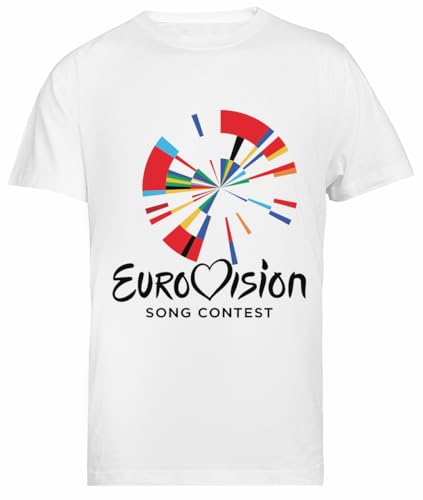 Eurovision Song Contest Männliches Weißes T-Shirt Mit Regulären Kurzen Ärmeln von Ameretee