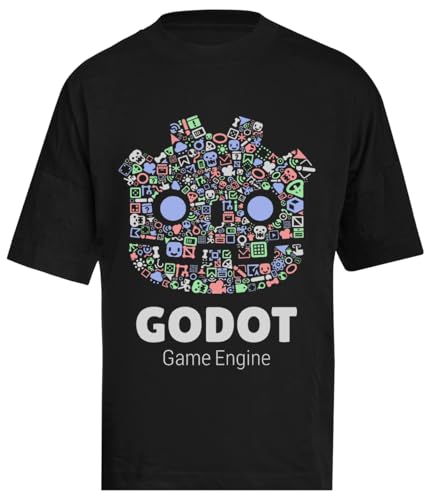 Godot Nodes Schwarzes Unisex-Baggy Oversize T-Shirt von Ameretee