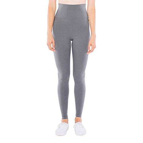 American Apparel Damen Cotton Spandex Jersey High-Waist Leggings, Asphalt, Mittel von American Apparel