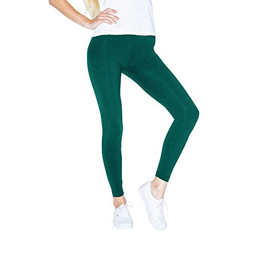 American Apparel Damen Cotton Spandex Jersey Leggings, Wald, Mittel von American Apparel