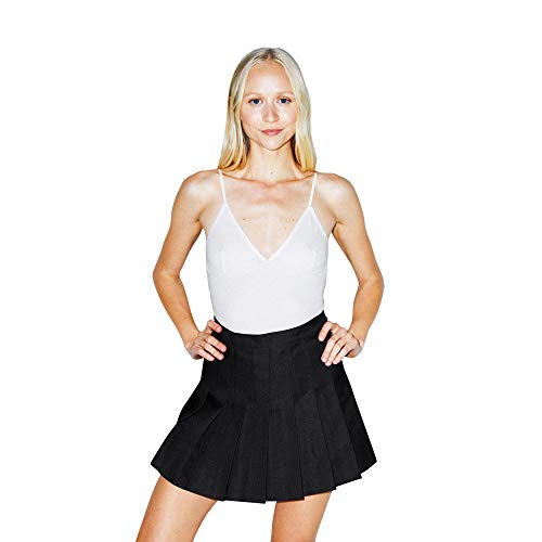 American Apparel Damen Gabardine Skirt Tennis-Rock, schwarz, Mittel von American Apparel