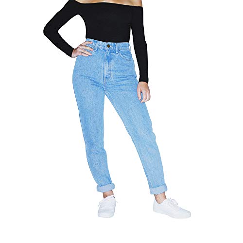 American Apparel Damen High-Waist Jeans, Light wash, 25W x 32L von American Apparel