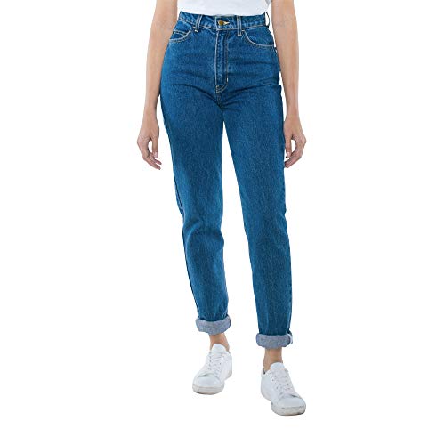 American Apparel Damen High-Waist Jeans, Medium Wash, 27W x 32L von American Apparel