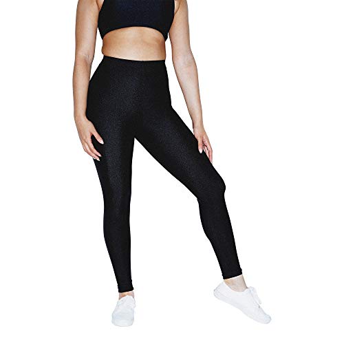 American Apparel Damen Nylon-Trikot Leggings, Schwarz, S von American Apparel