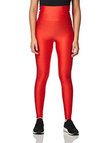 American Apparel Damen Nylon mit hoher Taille Leggings, Mohnblume/Ausflug, einfarbig (Poppy/Getaway Solids), S von American Apparel