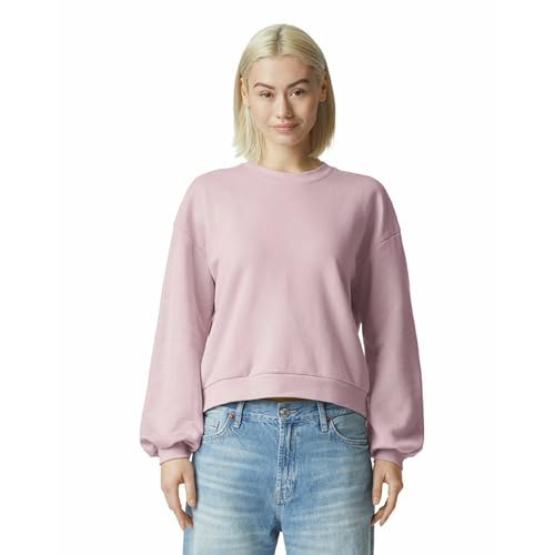American Apparel Damen Reflex Fleece Crewneck Grf494aa Sweatshirt, Blush, S von American Apparel