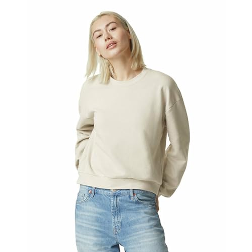 American Apparel Damen Reflex Fleece Crewneck Grf494aa Sweatshirt, Knochen, XXL von American Apparel