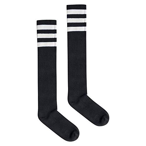 American Apparel Damen Stripe Knee-High Socken, schwarz/weiß, Einheitsgröße von American Apparel